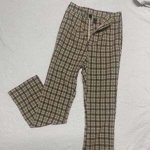 plaid flare pants